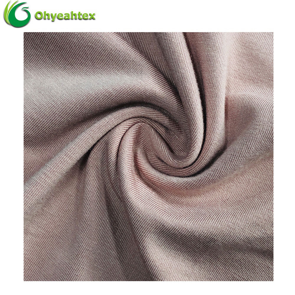 Top Quality Knitting 10% Spandex 90% Organic Bamboo Lyocell Fabric For Tshirt